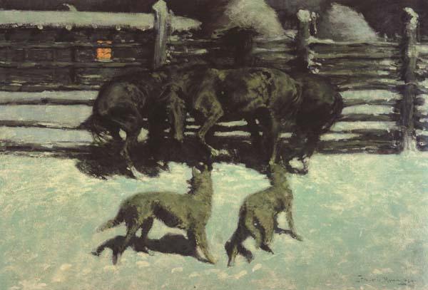 The Call for Help (mk43), Frederic Remington